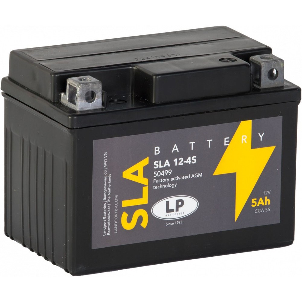 LANDPORT 5AH SLA (AGM) YTX4L-BS MOTOAKU 113X70X85MM 55A -/+
