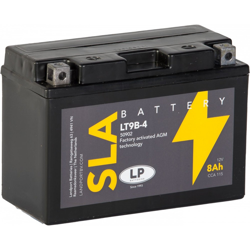 LANDPORT 8AH SLA(AGM) YT9B-BS MOTOAKU 150X70X105MM 115A +/-