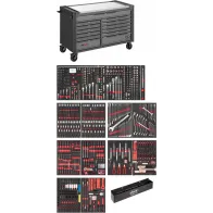 929-OS. TÖÖRIISTAKÄRU TÖÖRIISTADEGA "SERIES XXL INOX" H1035MM ERGONOMIC+230+USB VIGOR