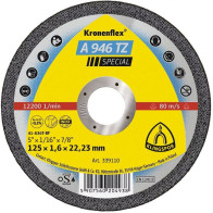 LÕIKEKETAS 125X1,6X22,23MM "KRONENFLEX" A946TZ, RST/METALL KLINGSPOR