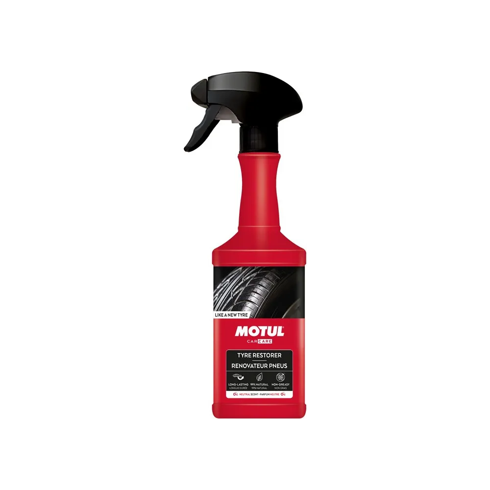 MOTUL TYRE RESTORER REHVI HOOLDUS- JA PUHASTUSAINE / REHVILÄIGE 500ML/PIHUSTI (CARCARE)