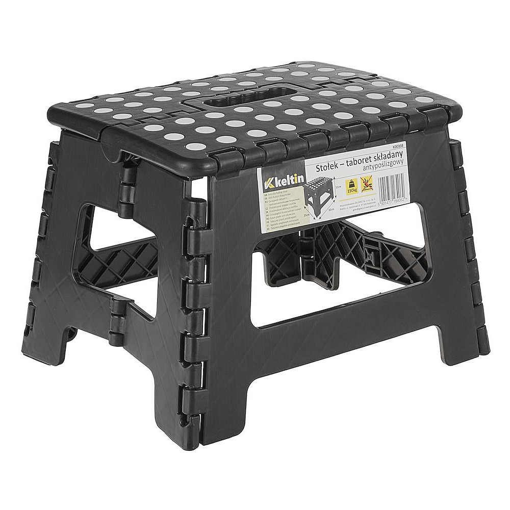 ASTE/TABURETT "ANTI-SLIP" KOKKUPANDAV 250X320X220MM, MAX 150KG KELTIN