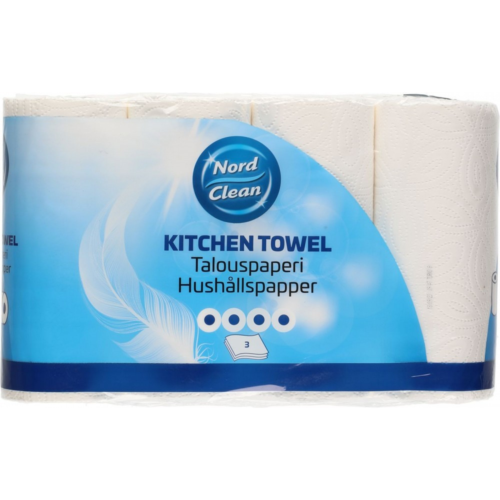 MAJAPIDAMISPABER/KÄTEPABER 3-KIHILINE 22X22,4CM (50 REBITAVAT LEHTE) NORD CLEAN