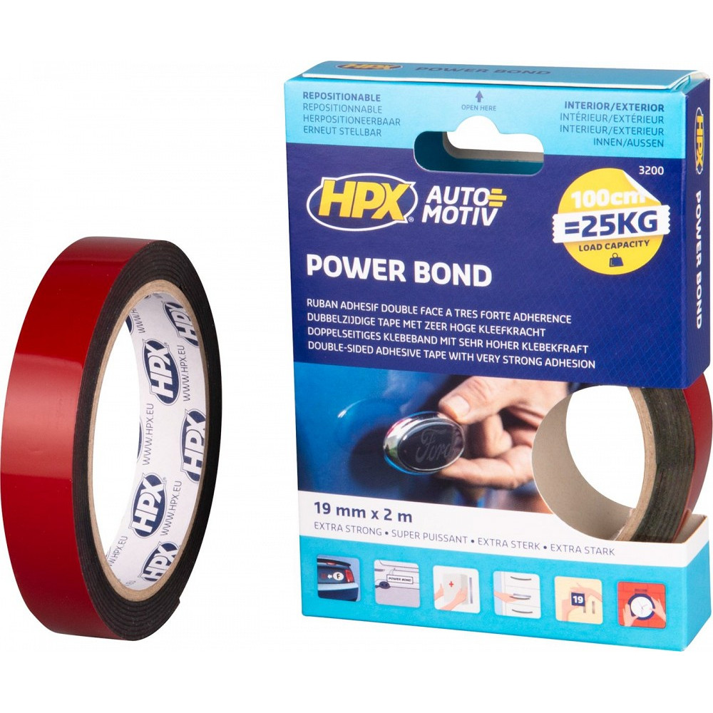 KAHEPOOLNE TUGEV AKRÜÜLTEIP 3200 19MMX2M (100CM25KG) HPX