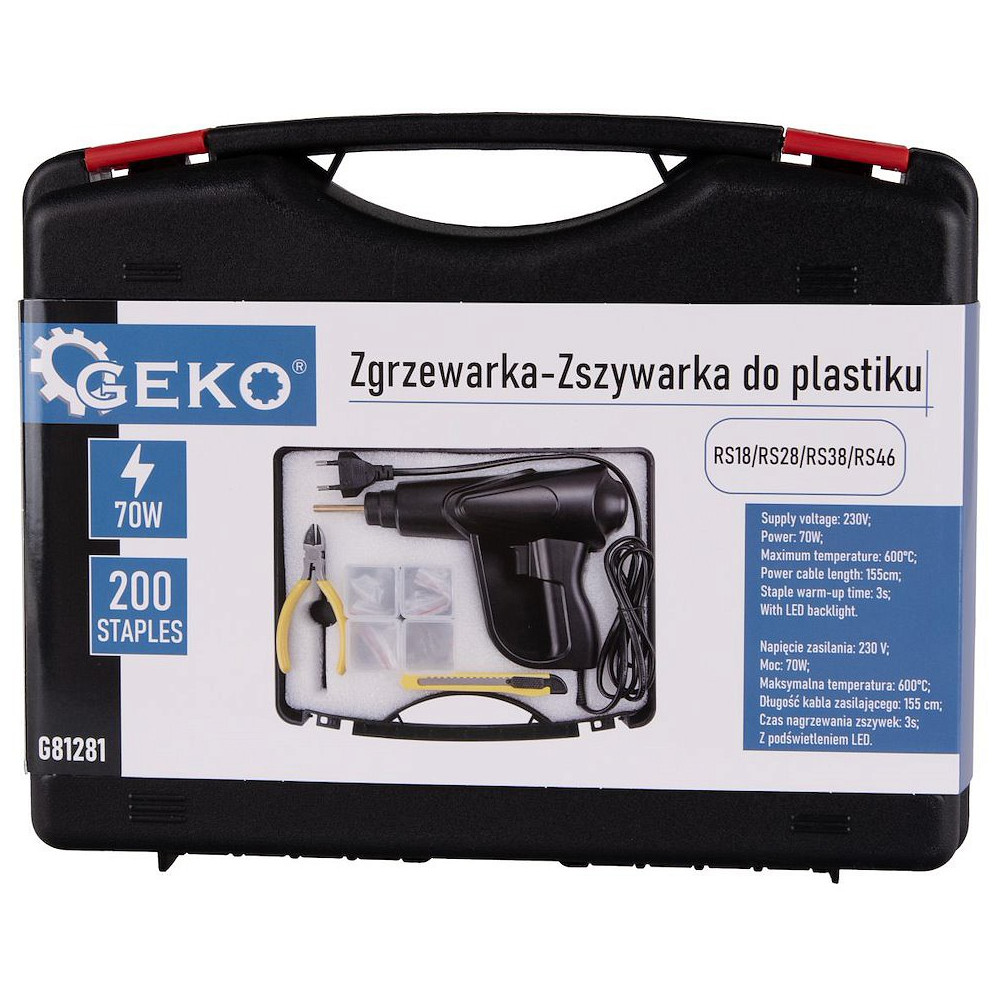 PLASTIKEEVITUSKOMPLEKT KOHVRIS 70W GEKO