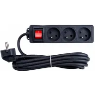 KONTORI PIKENDUSJUHE 3 PESA 3M 3X1,5MM2 MUST KELTIN