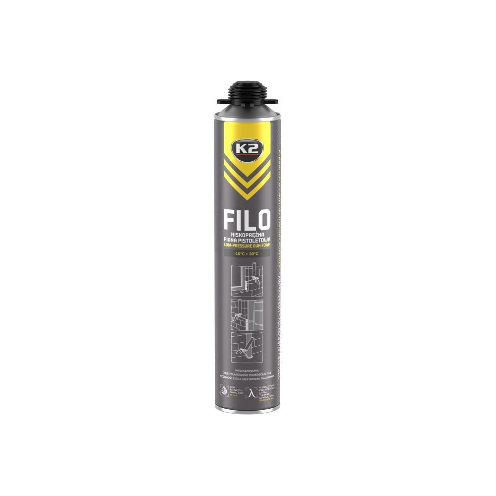 K2 FILO LOW-PRESSURE ALL SEASON'S NANOTECH GUN FOAM POLÜURETAANVAHT 750ML/AE