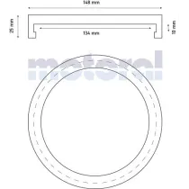 KUMMIPADI AUTOTÕSTUKILE ÜMMARGUNE 148/134MM, KÕRGUS 25MM ITALMATIC