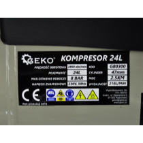 KOLBKOMPRESSOR 1,9KW, PAAK 24L, 8BAR GEKO