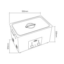 DETAILIPESU ULTRAHELIPESUR "ULTRASONIC" 30L, 600W, 80°C JBM