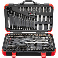 212-OS. 1/2"+3/8"+1/4" TÖÖRIISTAKOMPLEKT "212 SATZ" 4-32MM VIGOR