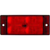 LPD591 LISADPIDURI-UDUTULI LED 107X46MM PUNANE 12/24V