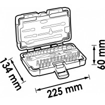 46-OS. 1/4" PADRUNITE+OTSIKUTE KOMPLEKT "46 SATZ" 4-14MM VIGOR