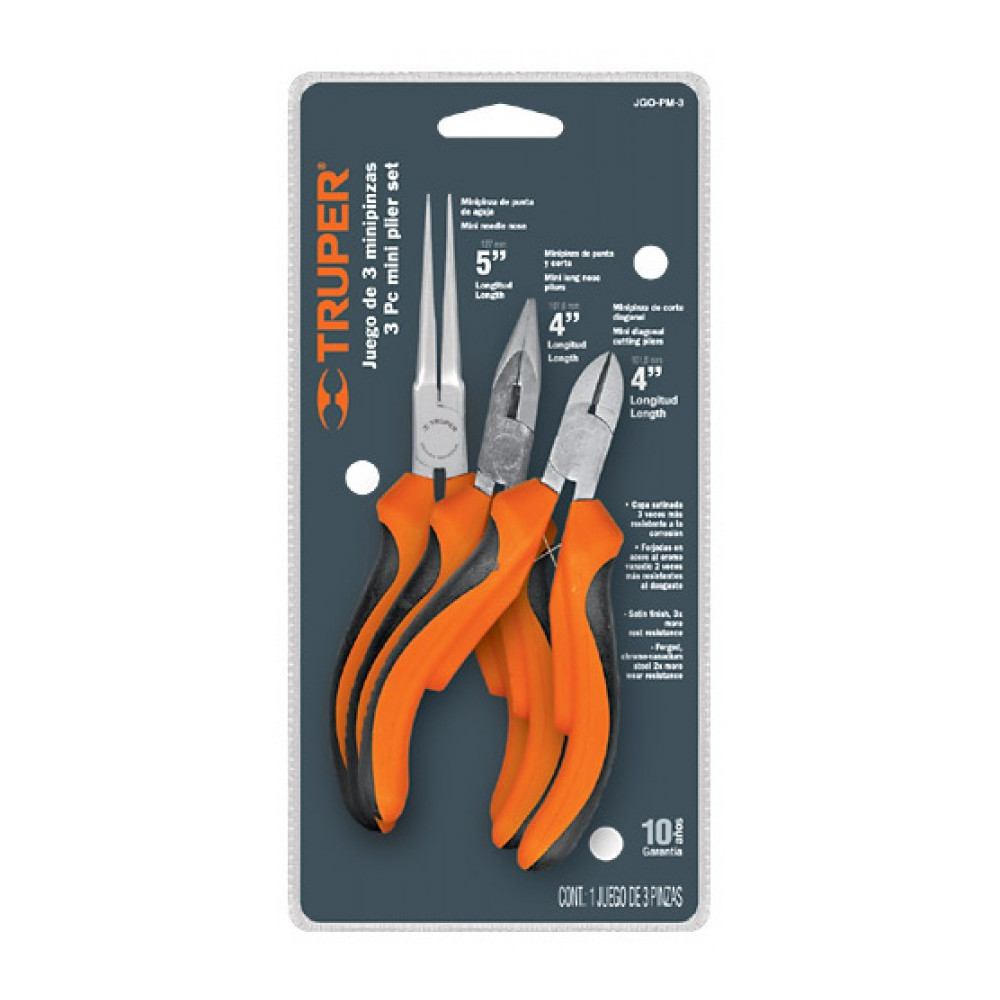 Mini pliers set 3 pcs Truper®