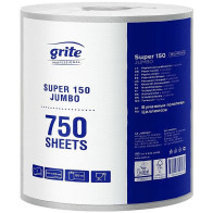 RULLPABER SUPER JUMBO 2-KIHTI 150MX22,5CM VALGE (KÄTEPABER) GRITE