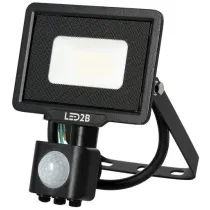 230V LED PROZEKTOR+ANDUR MHC 10W 800LM 155X108MM KÜLM VALGUS, MUST IP44 LED2B