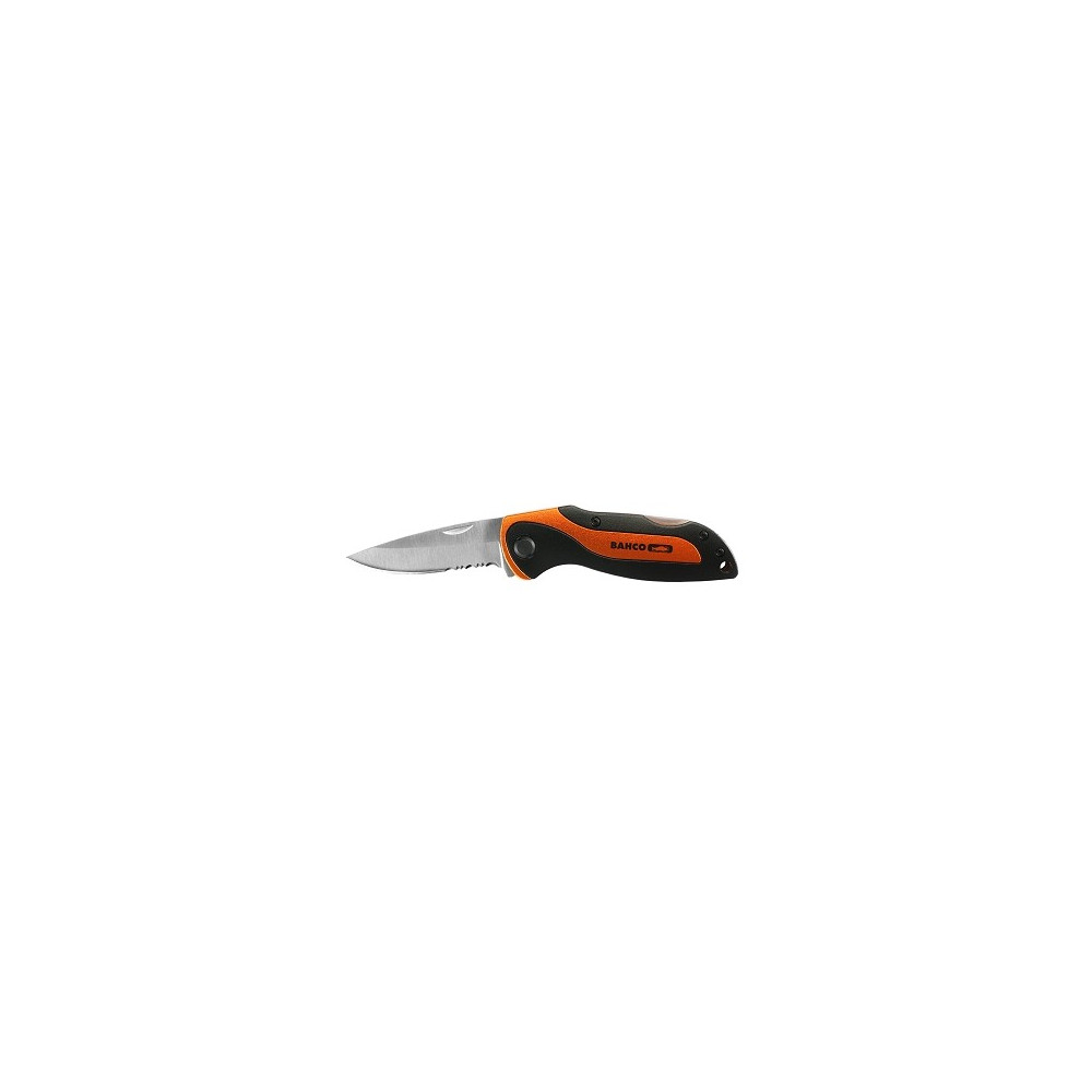 Sports knife with 75mm partially serrated blade