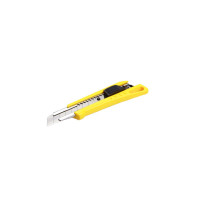 Ergonomic 18 mm auto blade lock cutter with in-handle blade storage, yellow, 3 blades