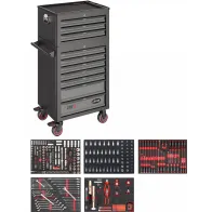 344-OS. TÖÖRIISTAKÄRU TÖÖRIISTADEGA "SERIES L+" H1400MM HI-TOWER VIGOR