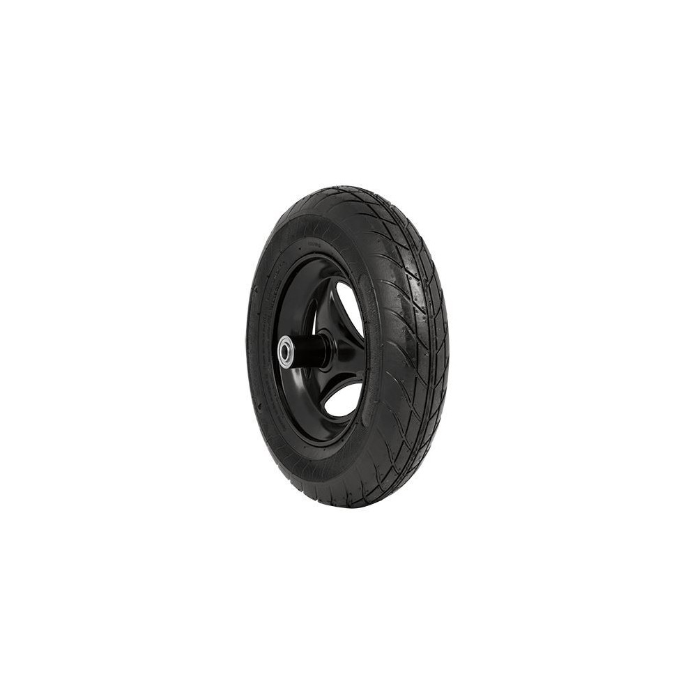 Reinforced pneumatic wheelbarrow wheel for dual-wheel models, 41x10cm with shaft and 1x ball bearings Truper®