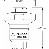 ÕHUSURVE REGULAATOR 6,3BAR 1/4"-1/4" HAZET