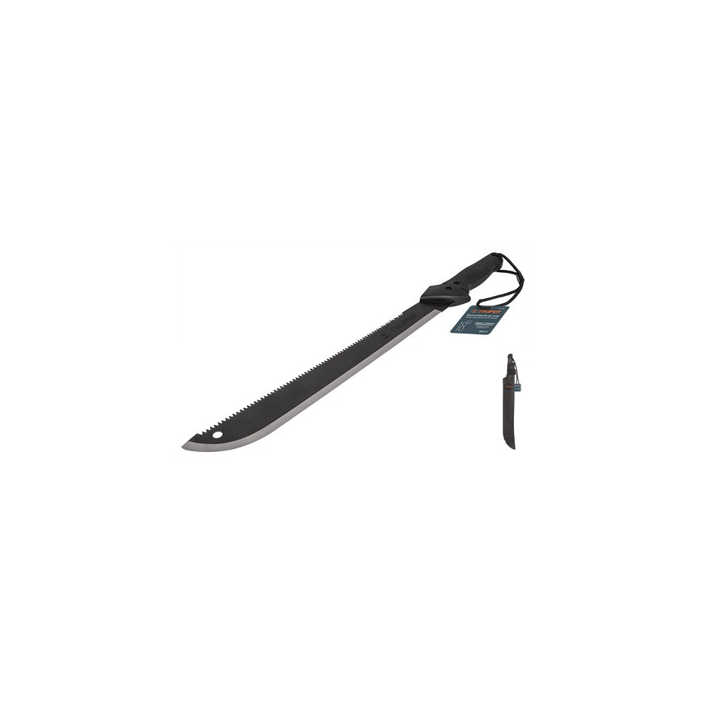 Double edge machete, sharp + saw, 46cm, with sheath Truper®