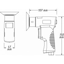 PNEUMO MINI-ORBITAAL-LIHVIJA KOMPL. LIHVPABERITEGA 9033N-5 50MM/75MM HAZET