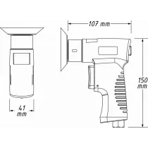 PNEUMO MINI-ORBITAAL-LIHVIJA KOMPL. LIHVPABERITEGA 9033N-5 50MM/75MM HAZET