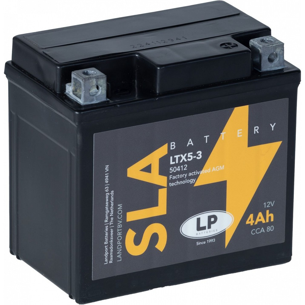 LANDPORT 4AH SLA(AGM) YTX5L-BS MOTOAKU 113X70X105MM 80A -/+