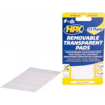 KAHEPOOLNE KINNITUS TEIP/PADI 25X25MM LÄBIPAISTVAD 15TK HPX