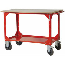 TÖÖLAUD 1240X700MM, RATASTEGA, 1000KG EQUIPGARAGE