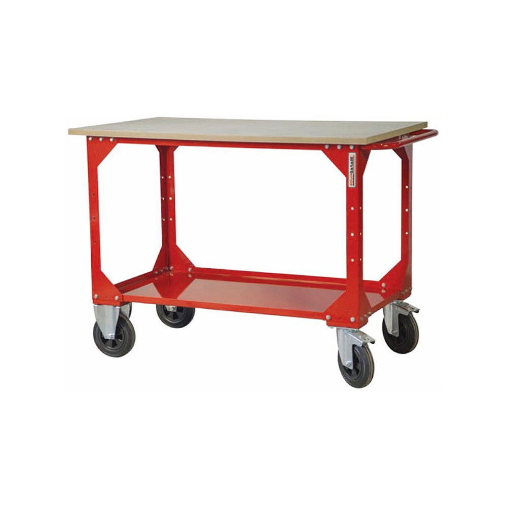 TÖÖLAUD 1240X700MM, RATASTEGA, 1000KG EQUIPGARAGE