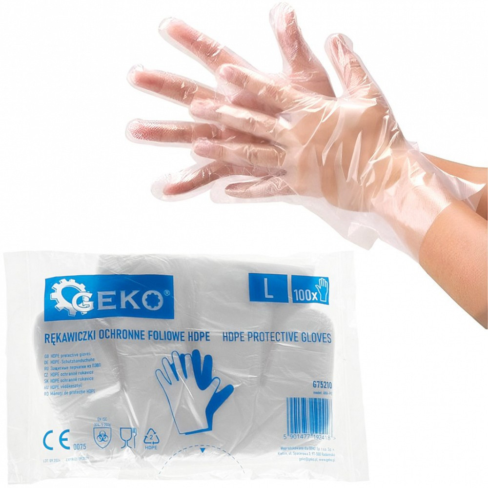 LÄBIPAISTVAST HDPE KILEST KINDAD, PAKIS 100TK GEKO