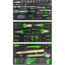 97-OS. 3X1/1 MOODULITE KOMPLEKT TÖÖRIISTAKASTILE PU-PANEELIS JBM*