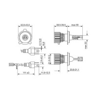 LED LAMP H4 12V P43t (PAAR)