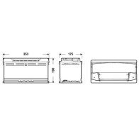 EXIDE 12/100 PRE 353X175X190 -/+