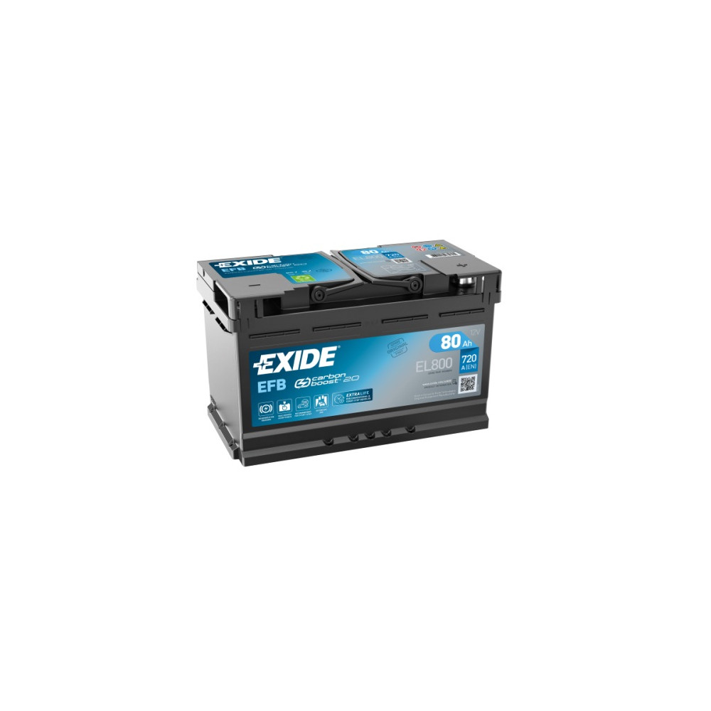 EXIDE 80AH 720A 315X175X190 EFB Start/