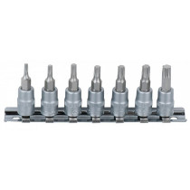 7-OS. 1/4" TORX PADRUNOTSIKUTE KOMPL. T10-T40, SIINIL KS TOOLS