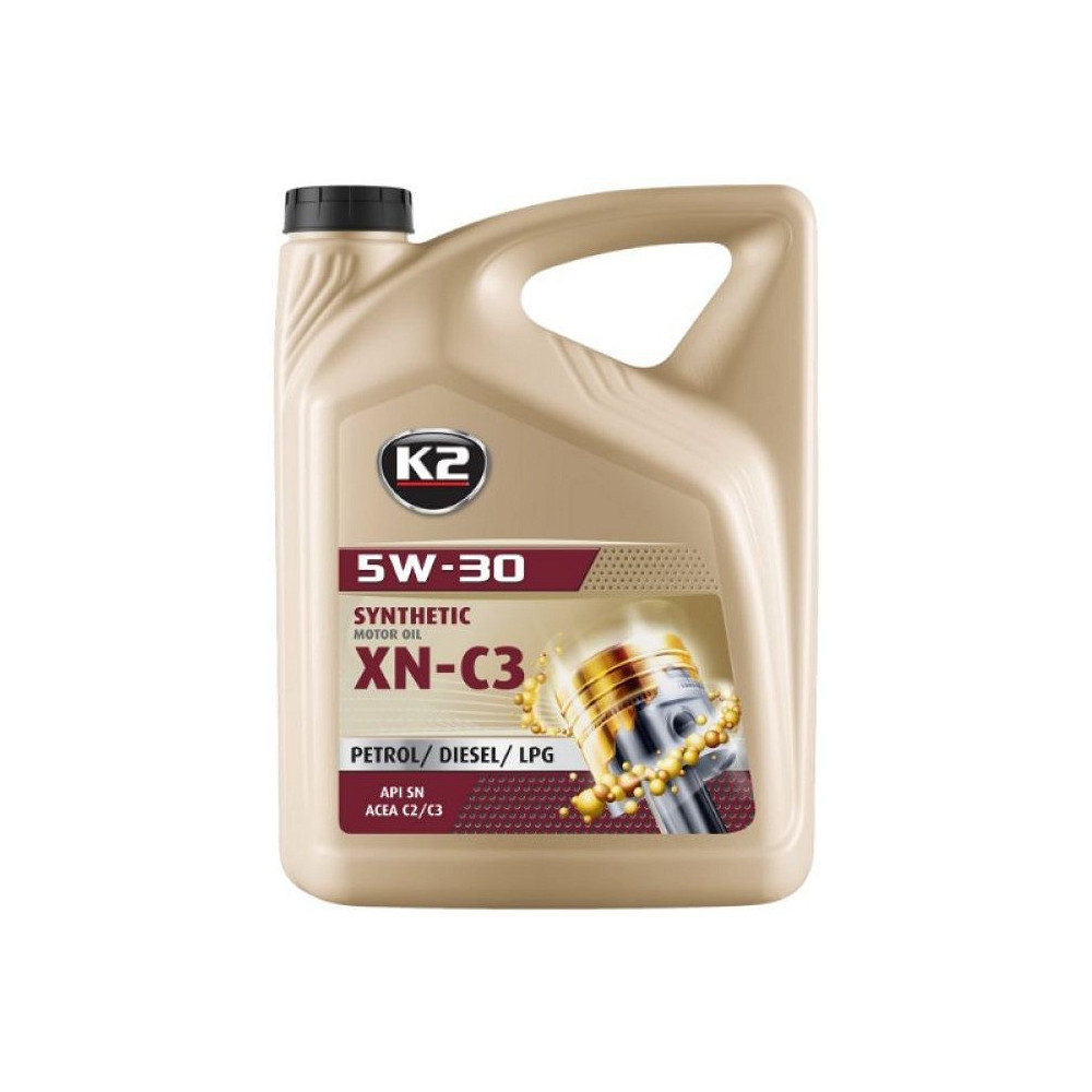 K2 5W30 SYNTHETIC XN C2/C3, BMW LL-04, MB 229.31, 229.51, DEXOS2, VW 505 01 505 00 5L (TÄISSÜNT.)