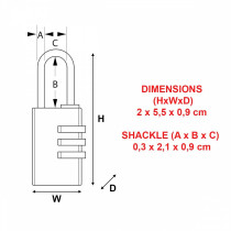 TABALUKK/KOHVRILUKK 7620EURDCC 20MM MASTER LOCK