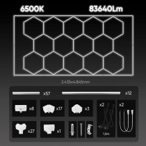 230V LED DETAILING KÄRGVALGUSTI 615W/83640LM/6500K/IP44, 2430X4835MM JBM*