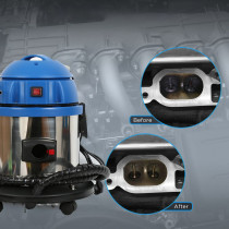 RATASTEL PÄHKLIKOORE/PUHASTUSPRITS 13L, 1200W/230V, 300L/MIN (KAASAS 18 ADAPTERIT) KB