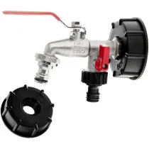 IBC ADAPTER S60*6 + 1/2" KRAAN KAHELE, 3/4" VÄLISKEERMEGA GEKO
