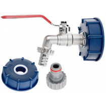 IBC ADAPTER S60*6 + 1/2" KRAAN, 3/4" VÄLISKEERMEGA GEKO