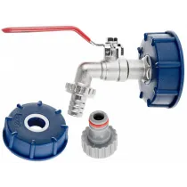 IBC ADAPTER S60*6 + 1/2" KRAAN, 3/4" VÄLISKEERMEGA GEKO