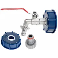 IBC ADAPTER S60*6 + 1/2" KRAAN, 3/4" VÄLISKEERMEGA GEKO