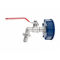 IBC ADAPTER S60*6 + 1/2" KRAAN, 3/4" VÄLISKEERMEGA GEKO