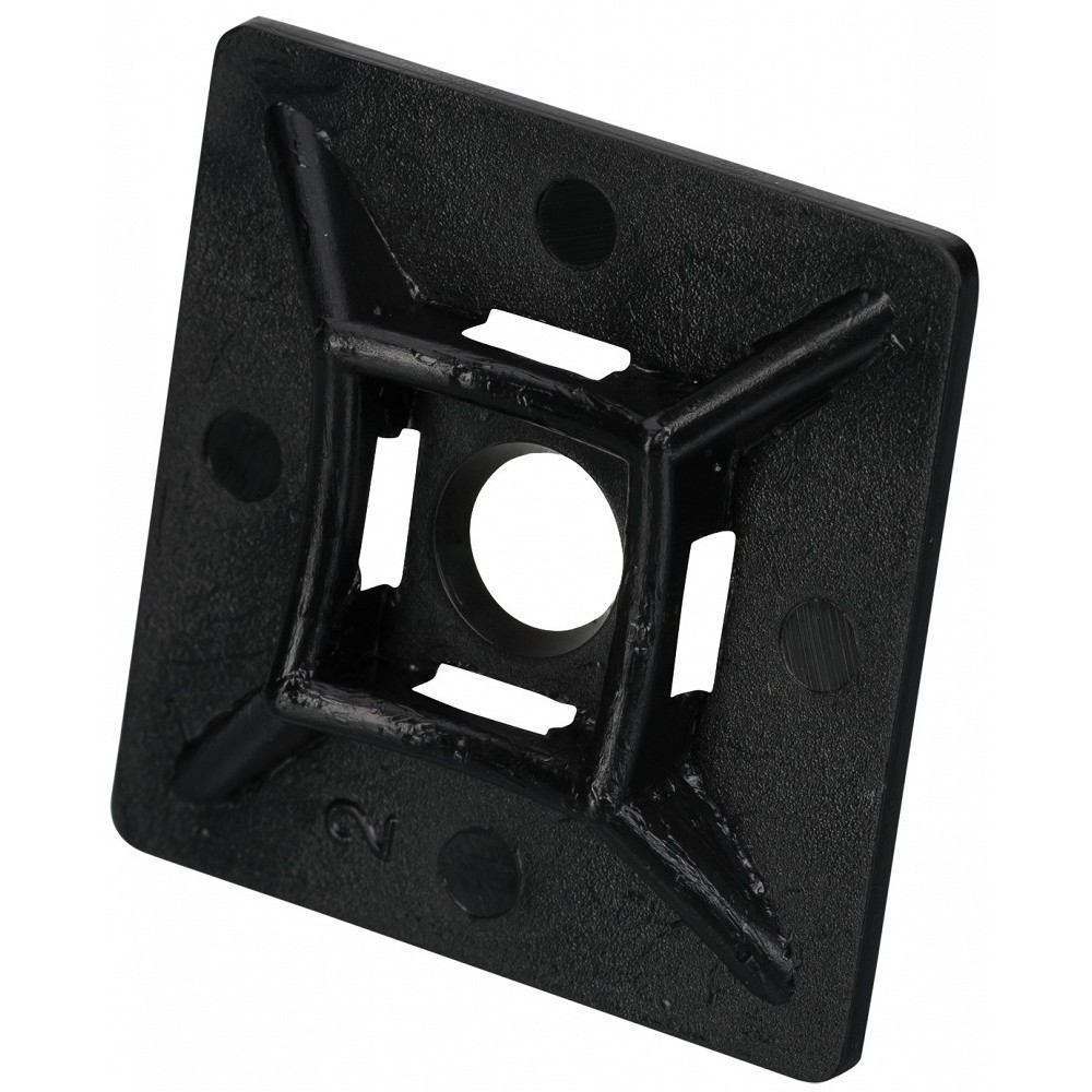 JUHTMEVITSA KINNITUSANKUR LIIMIGA/KRUVIGA 27,7X27,7 Ø5,3 MUST 100TK M+