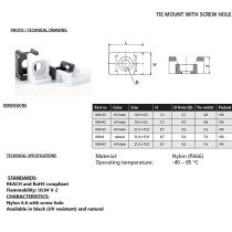 JUHTMEVITSA KINNITUSANKUR KRUVIGA 21,9X21,9 Ø7,6 MUST 100TK M+