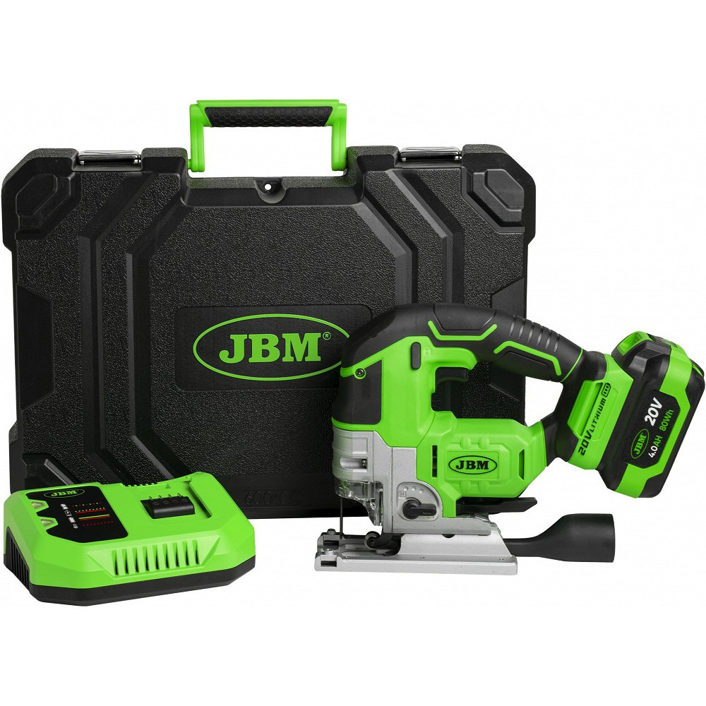 20V AKUSAAG (TIKKASAAG) KOMPLEKT, HARJAVABA, +4,0AH+ LAADIJA JBM